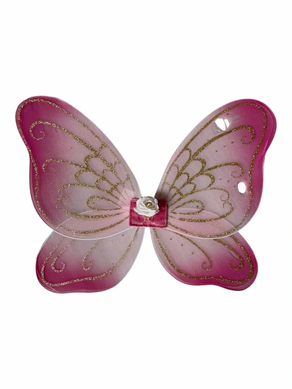 Girl’s Halloween Pink Fairy Costume Dress with Detachable Wings